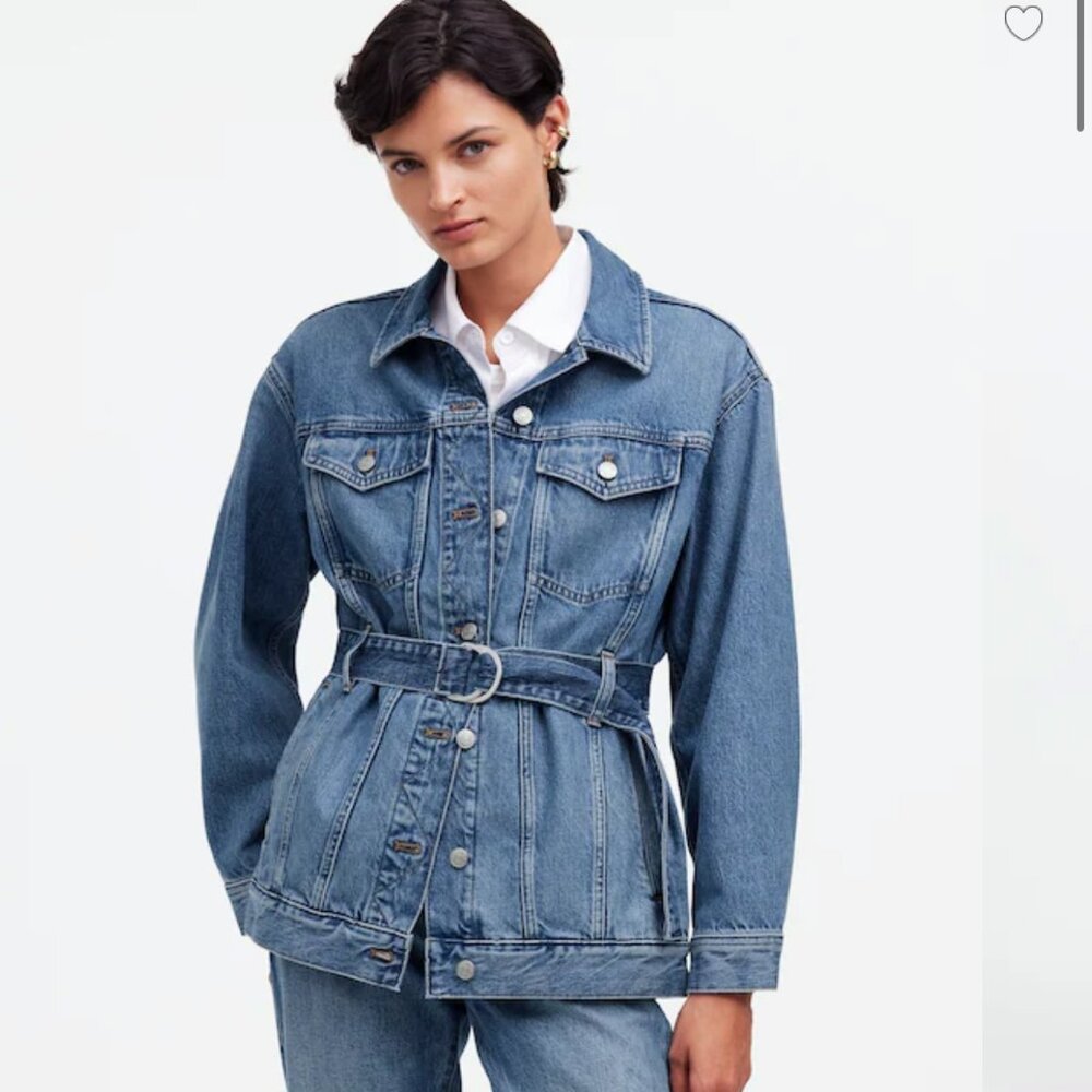 Madewell Oversized Trucker Denim Jacket Size Large